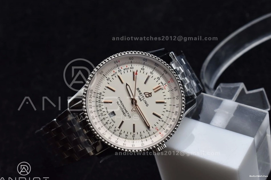 V7F Edition Navitimer Best SS 923 Bracelet A Dial White Bezel 1:1 1 RG SS on Functional 0207